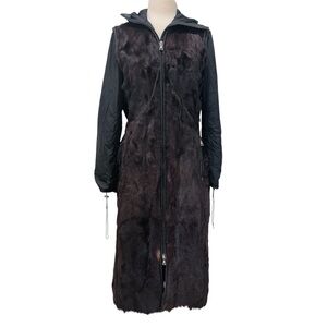 Prada genuine fur coat  with detachable sleeves Y2K